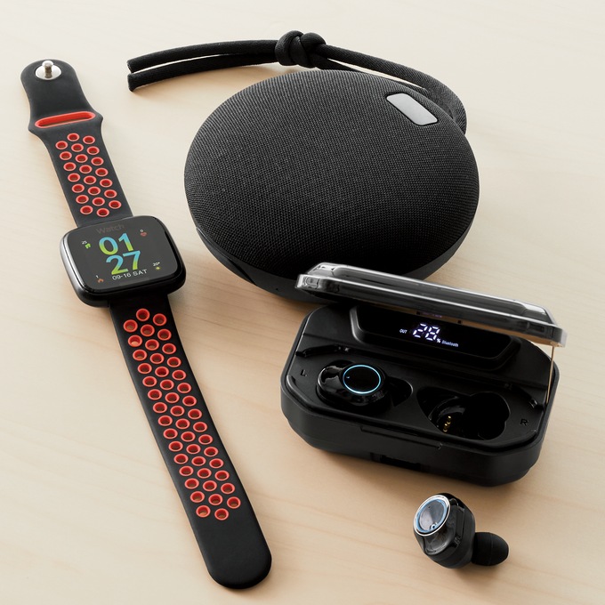 3-In-1 Combo Earbuds, Speaker and Smartwatch, , large