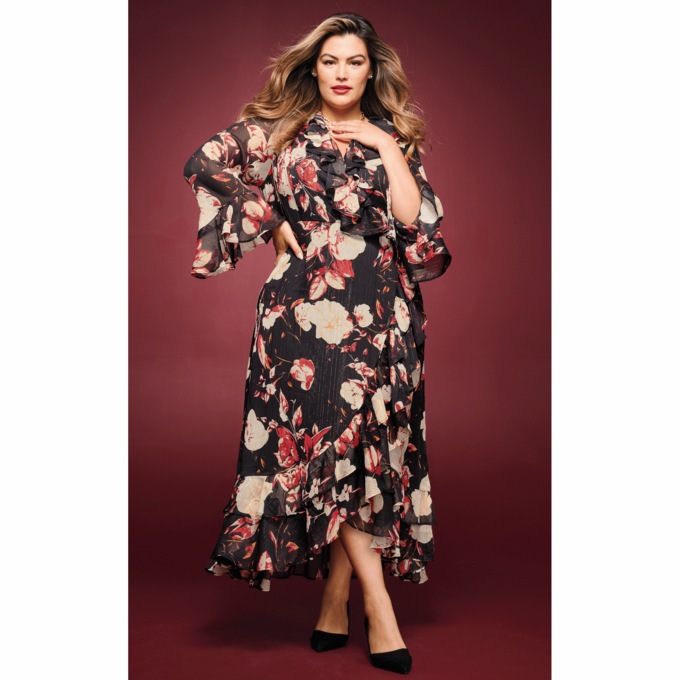 Avril Ruffle Flowy Maxi Dress, , large