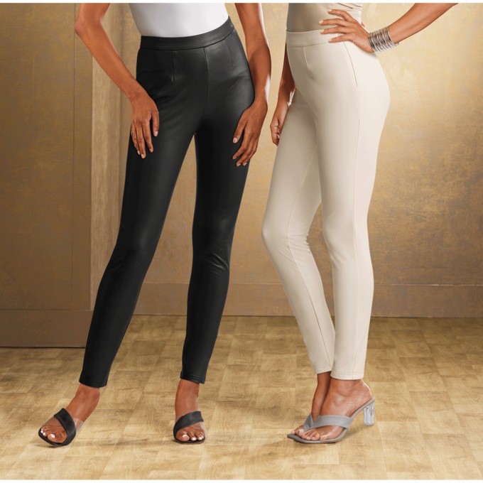 Riley Faux-Leather Legging, , large