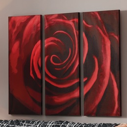 3-pc. Close-Up Rose Wall Art Set, , large