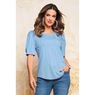 Prisha Puff-Sleeve Tee with Faux Pearls, , large