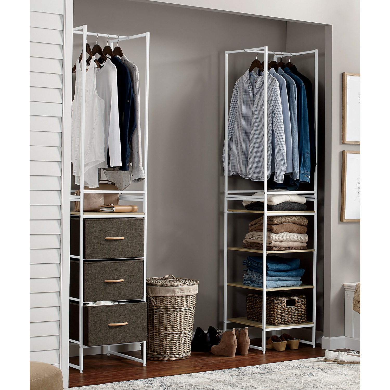 Rowan Closet System Shelf Combo Midnight Velvet