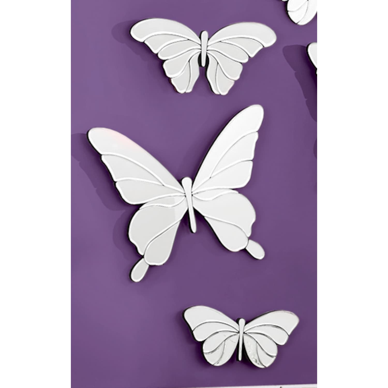 3Piece Butterfly Mirror Set Midnight Velvet