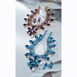 Crystal Marquise/Teardrop Necklace &amp; Earring Set, , large