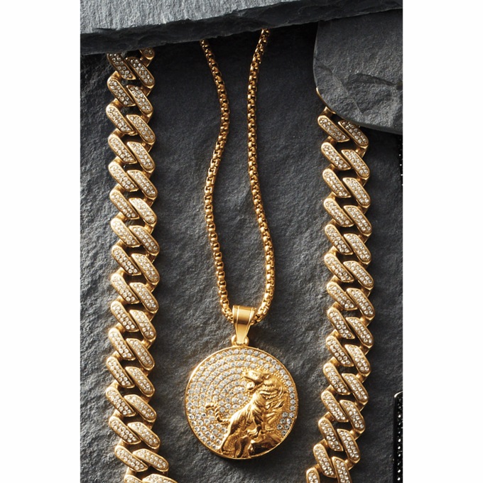 Majesty Crystal Lion Pendant, , large