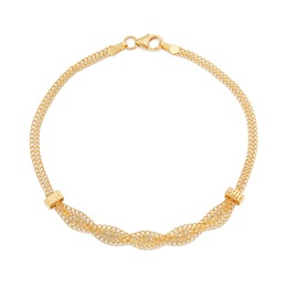 10K Gold Braid Bracelet, , large