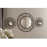 Round Gem Burst Wall Mirror, , large