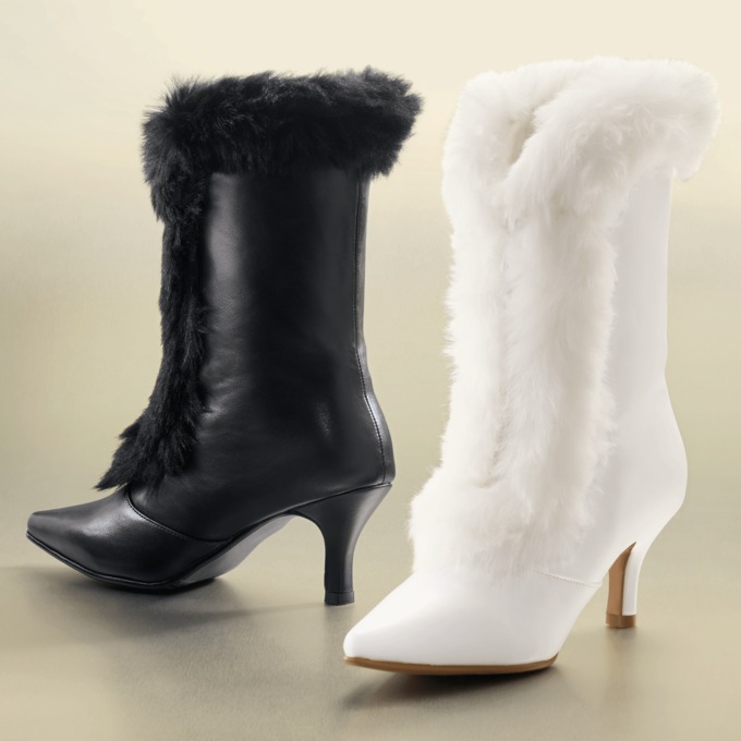 Faux Fur Trim Boot Midnight Velvet