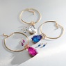Slide Crystal Teardrop Necklace and Earring Set, , large