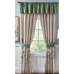 Tranquil Embroidered Window Treatments, , large