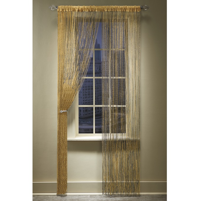 Stardust Lounge Shimmer String Panel Midnight Velvet