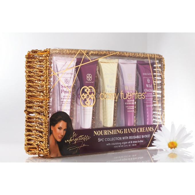 5-Piece Nourishing Hand Creams Gift Basket with Argan Oil and Shea Butter, Multi, large