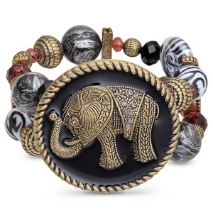 Elephant Bead Stretch Bracelet, , large