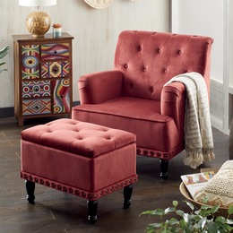 Buy Both Ember Tufted Chair and Ottoman, , large
