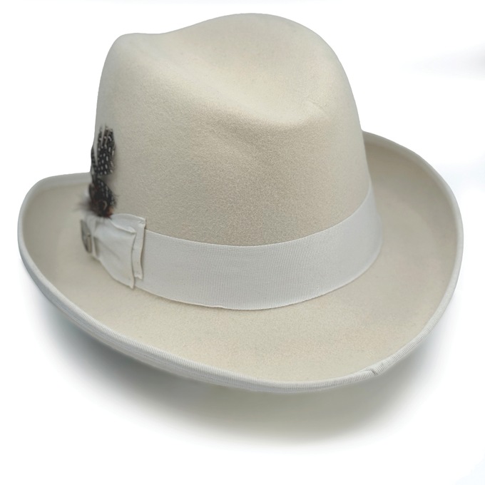 Stacy Adams Men's Harvey Homburg Hat with Feather Accent, , large