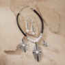 Vintage Faux-Pearl & Crystal 4-Piece Necklace, Bracelet, Earring & Ring Set, Silvertone, large