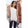 Flo Halter-Neck Fringe Tunic with High-Low Hem, , large