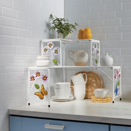 Violet Butterfly Corner Shelf, , large