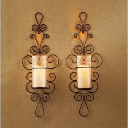 Set of 2 Bella Forte Scroll Sconces, , large