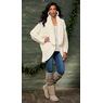 Diana Faux Fur-Trimmed Cardigan, , large