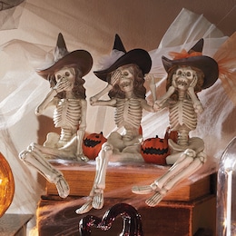 Witchy Skeleton Shelf-Sitter Trio, , large