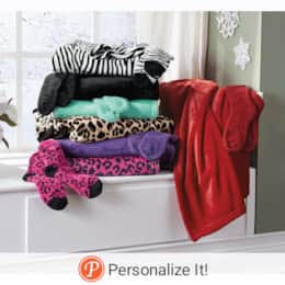 Snuggly Throw Blanket and Socks Gift Set, , large