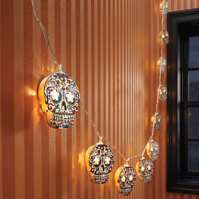 Sugar Skull Light String, Multi, large