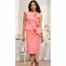 Embellished Rosette Sheath Dress, , large