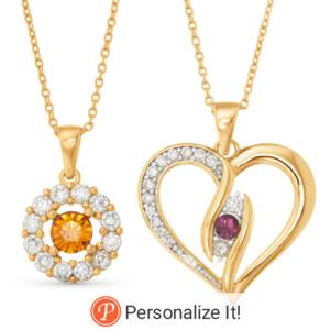 Simulated Birthstone Necklace, , large