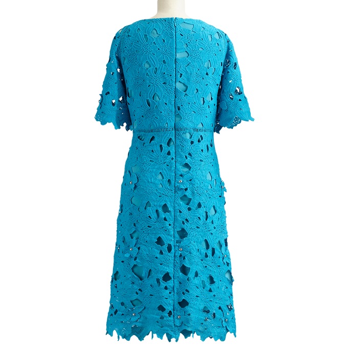 Appliqué Lace Dress, , large