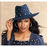 Embellished Denim Hat, , large