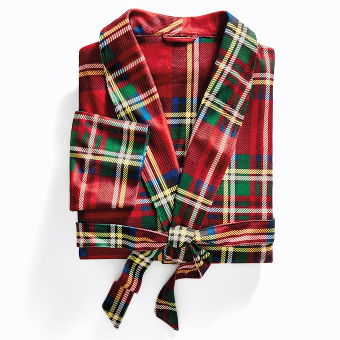 Personalized Mens Fleece Robe, , large