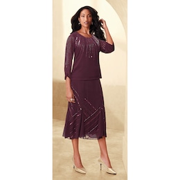 Sydni 2-Piece Embellished Skirt Set, , large