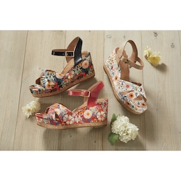 Clarks Chicly Genuine Leather Floral Sandal, , large