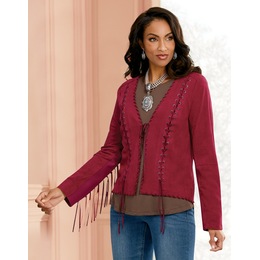 Red Rock Faux Suede Jacket, , large