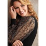 Organza Sleeve Sweater Dress, , large