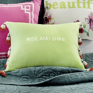 Boho Garden "Rise and Shine" Accent Pillow by Jessica Simpson, , large