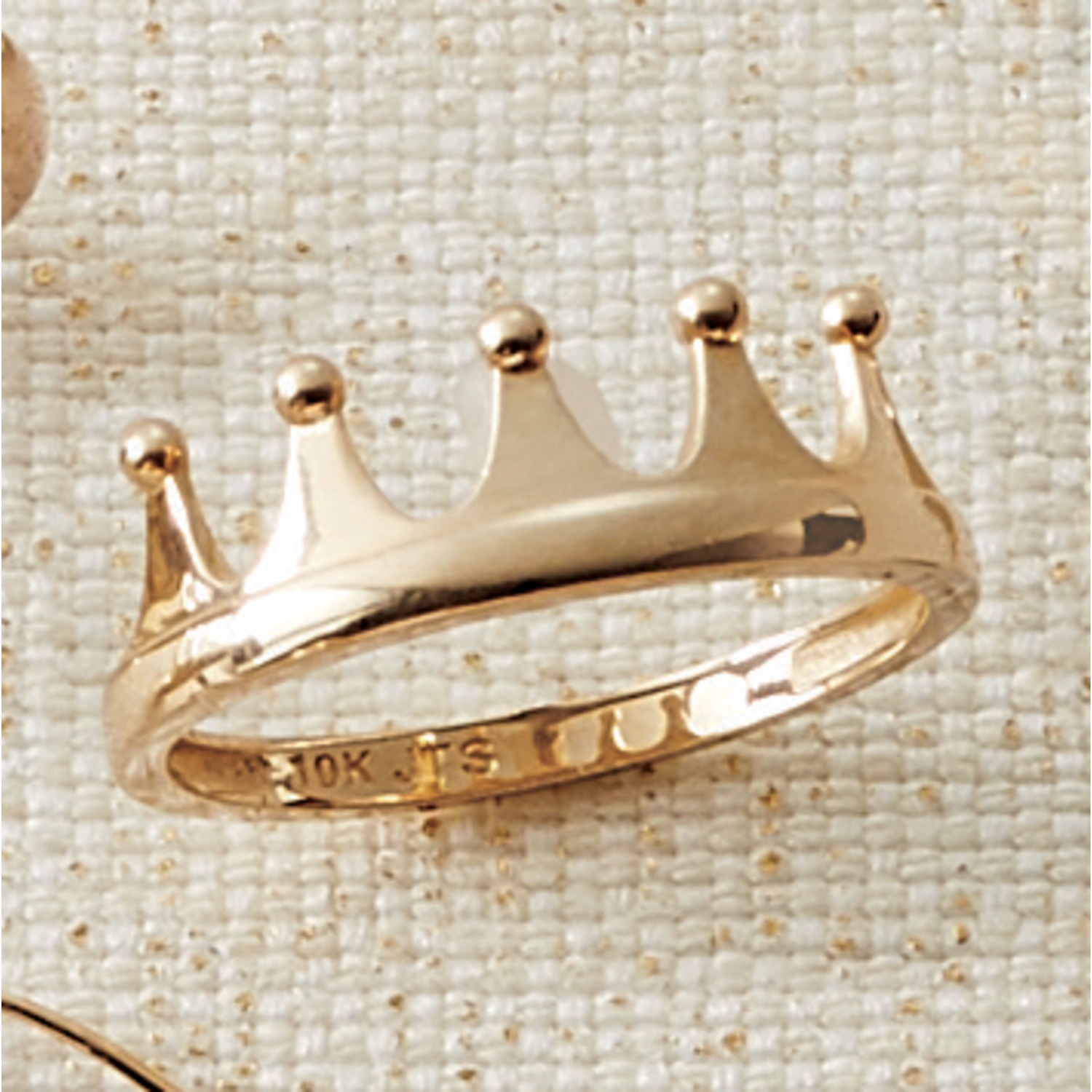 10K Gold Crown Ring Midnight Velvet