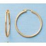10K Medium Gold Hoop Earrings, , large