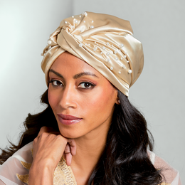 Satin Pearl Turban, , large
