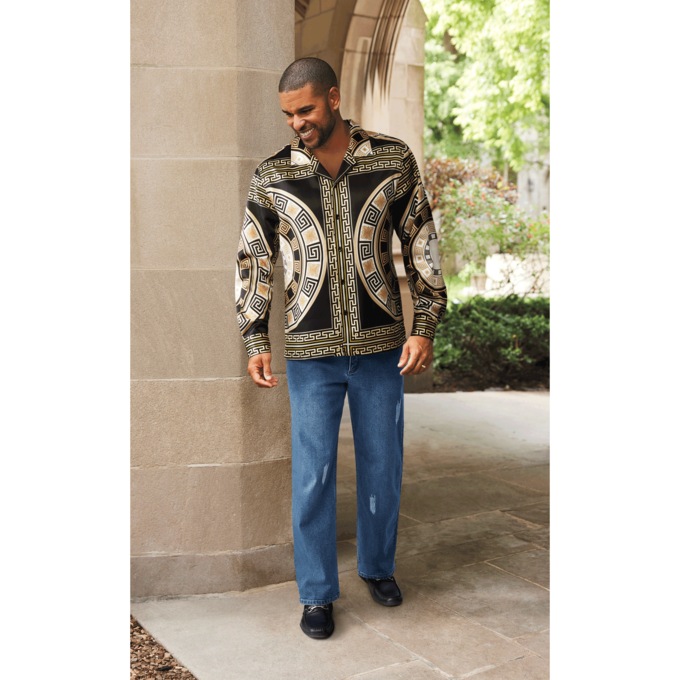 Andre Long-Sleeve Camp Shirt, , large