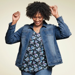 Denim Stretch Jacket, , large