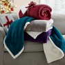 Cozy Textured Fleece Sherpa Reversible Throw, , large