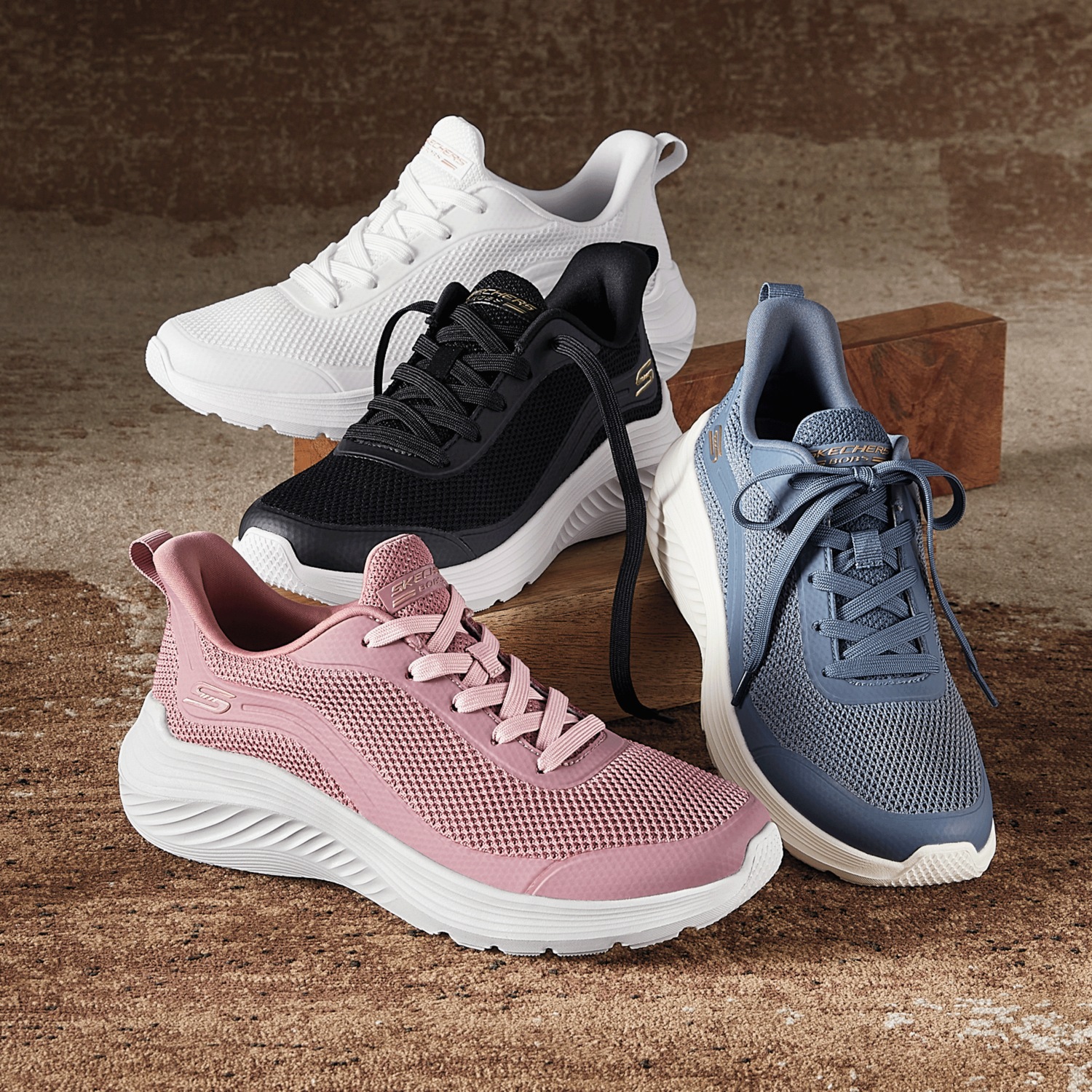 BOBS Women's Squad Wave Still Wading Lace-Up by Skechers