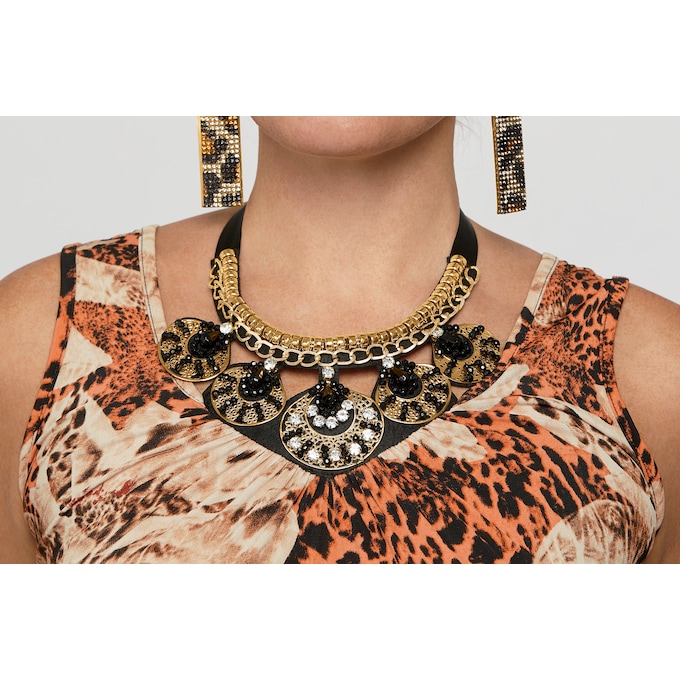 Cleodora Leopard Maxi Dress, , large