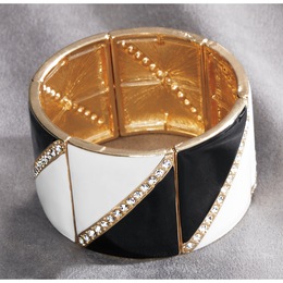 Black/White Patterned Bracelet or Earrings, , large