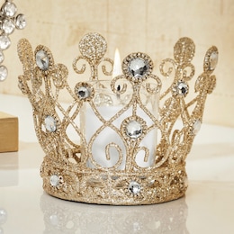 Glam Crown Candleholder, , large