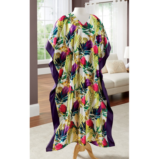 Fresh Blooms Floral Caftan, , large
