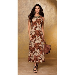 Cleodora Leopard Maxi Dress, , large