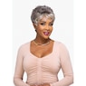 Vivica Fox Human Hair V Wig, White Gray Salt and Pepper Light Gray, large